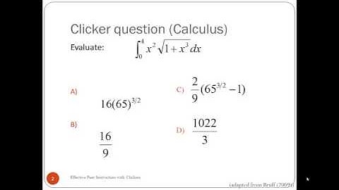 Peer Instruction Question: calculus