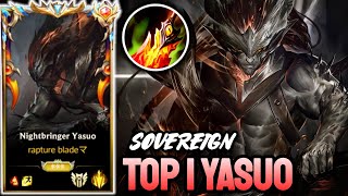 WILD RIFT YASUO - TOP 1 YASUO GAMEPLAY - SOVEREIGN RANKED