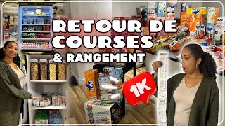 🛒RESTOCK de 1000$ 😱 ORGANISATION et rangement frigo/placard + RETOUR DE COURSES famille de 5 💪🏾