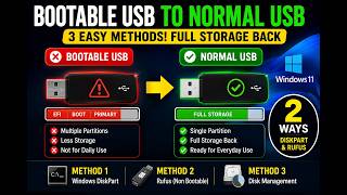 Fix Bootable Flash Drive Back to Normal Storage (2026 Easy Guide)