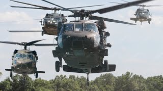 Massive US Black Hawk Helicopter Invasion During Live Exercise