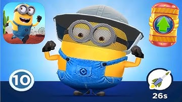 Minion rush Beekeeper Jerry minon costume COMMON upgrade to MAXED gameplay walkthrough android ios