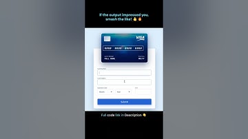💳 Credit Card Form Design Using HTML, CSS & JavaScript #webdevelopment #coding #htmlcssjavascript