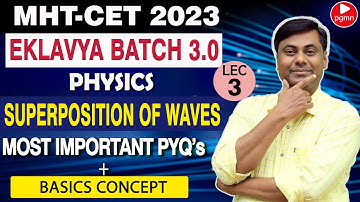 Eklavya Batch 3.0 | Superposition Waves | Basics Concepts | Lect No 3 | Mukesh sir