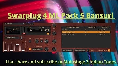 Swarplug 4 Bansuri|#swarplug #logicprox #logicproxtemplate| Mainstage 3 Indian Tones