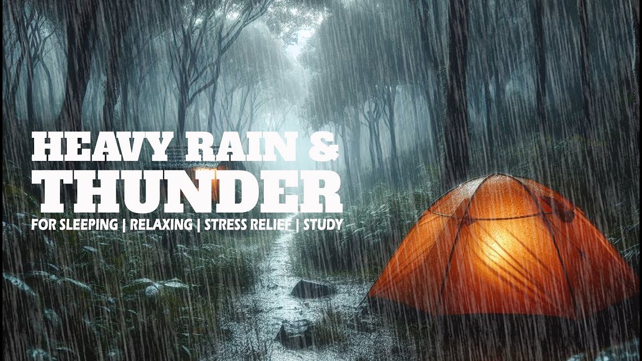 The sound of rain and light thunder makes you fall asleep instantly ...