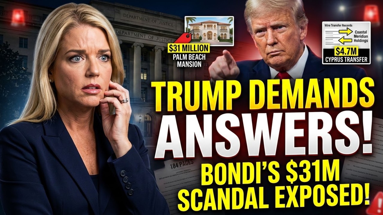Trump TURNS on Bondi: $31M Mansion, $4.7M Foreign Wire Transfers Exposed