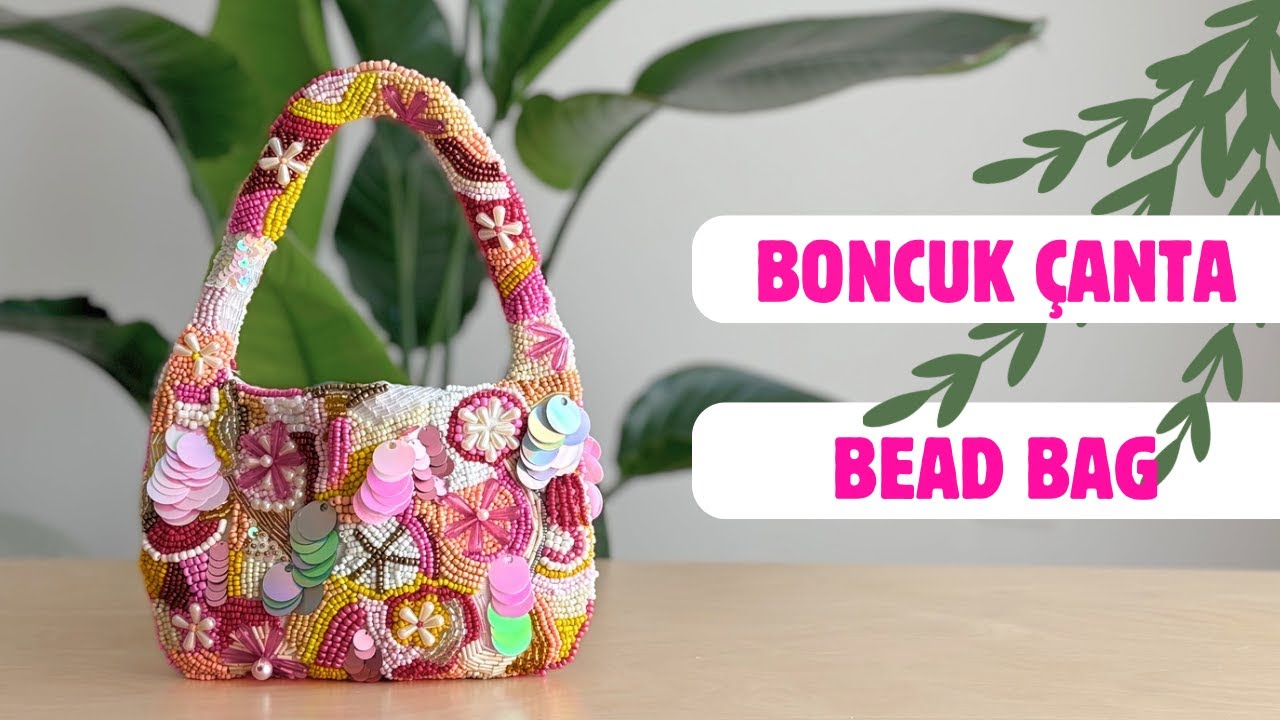 Tüm Ayrıntılarıyla Boncuk İşlemeli Çanta Yapımı / Beaded Bag Making / Zara çanta / pinterest çanta