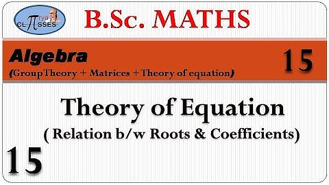 HP21BM1MA-15 | B.Sc. Math | Algebra | Group + Matrices + TOE | Lec - 15 | TOE | Lec - 15