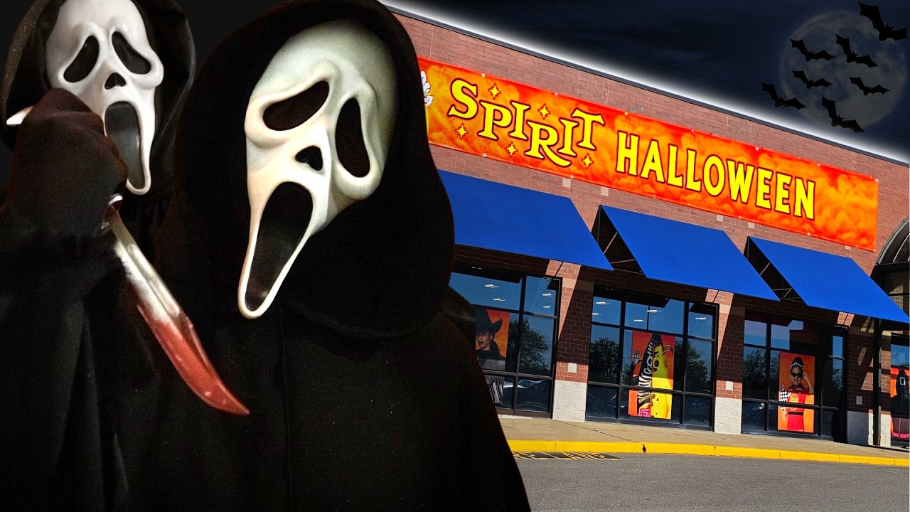 EVERYTHING GHOSTFACE на SPIRIT HALLOWEEN 2025 Fairlawn Ohio в заброшенном городке вечеринок