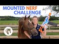 HORSE RIDING NERF CHALLENGE | *my horse wasn’t ready