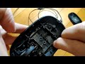 Logitech M105 disassemble (usb wired optical mouse) fixing cleaning restoration 