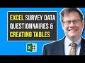 How to create a table from survey data in Excel | Questionnaires & pivot tables for beginners