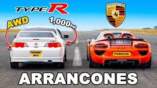 Honda AWD de 1000hp vs Porsche 918 Spyder: ARRANCONES