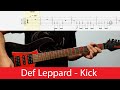 Def leppard  kick guitar cover with tabsstandard