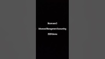 mcom sem 3 Advanced Management Accounting 2024 bknmu paper solution #followformore#studypoint