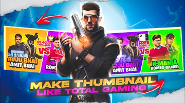 MAKE THUMBNAIL LIKE TOTAL GAMING ON ANDROID | VIJAY GFX
