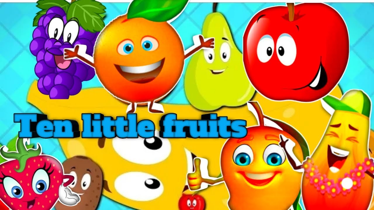 Ten little fruits with Fun learning video for kids l learn fruits l
