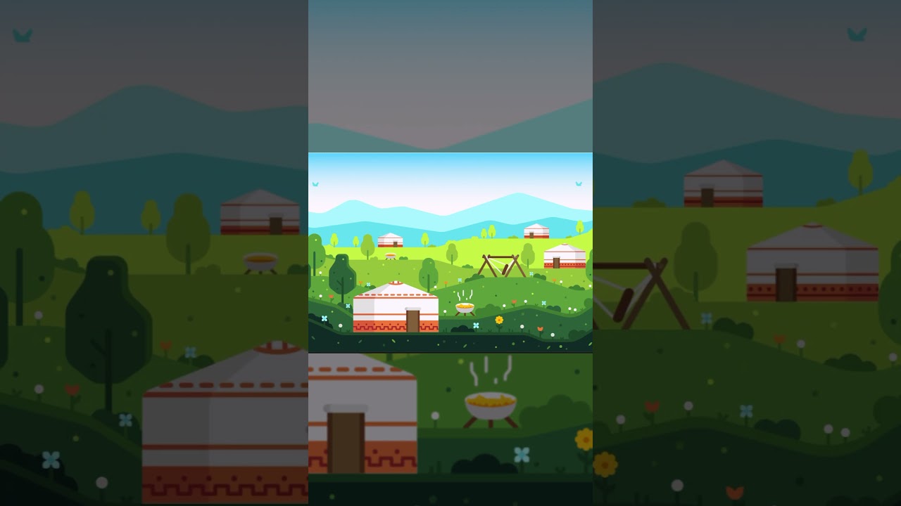 Vector vs. color illustrations                  #illustration #landscape #vector  #outline