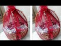 Chocolate basket tutorial  how to make chocolate basket  candy sweet basket at home tutorial