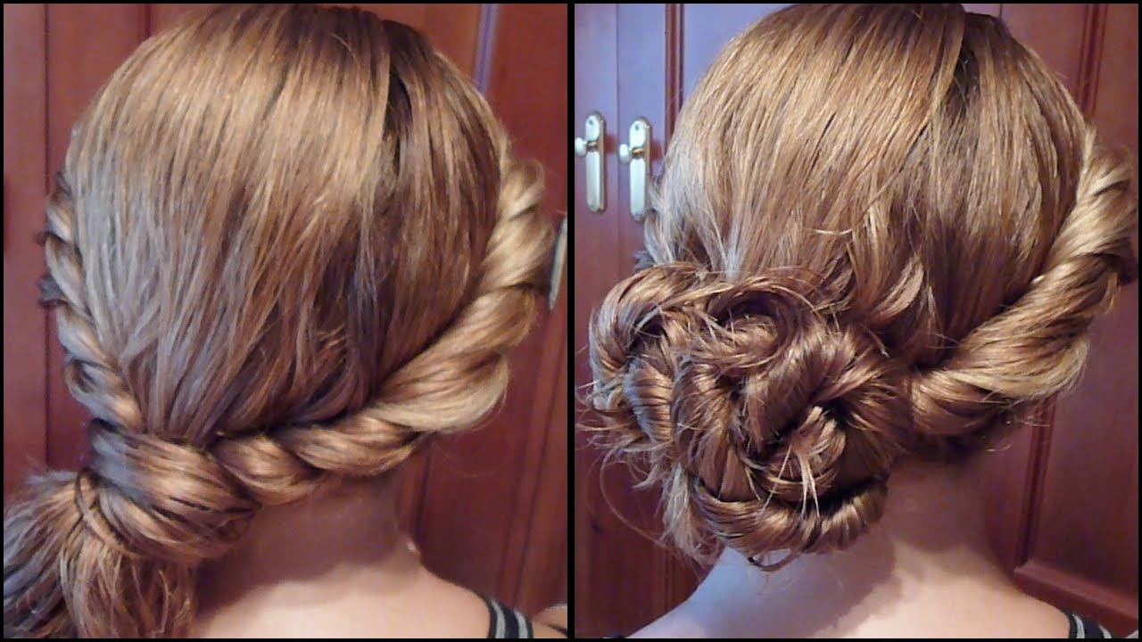 RECOGIDO FIESTA FACIL CON TRENZA DE CORDON / 2 OPCIONES