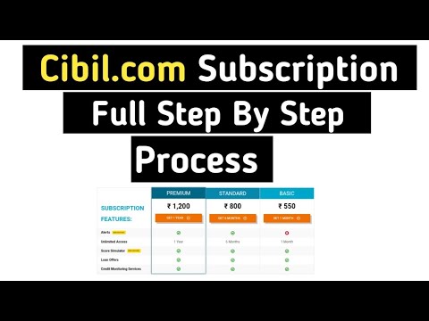 Cibil Score Sabscription kaise Le - Live  Process