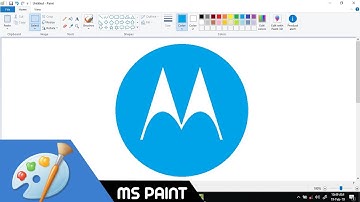 How to Draw Motorola logo in MS Paint from Scratch!