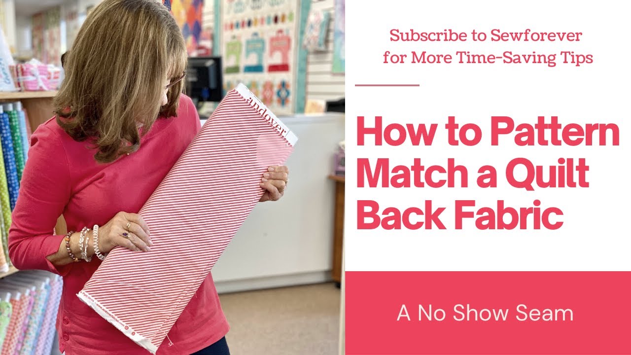 Pattern Matching a Quilt Back Fabric - YouTube