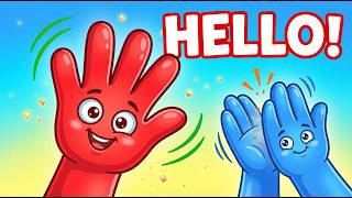 My Hands Say Hello 👋 Kids Greetings Song + Colors | Toddler &amp; Preschool