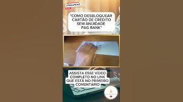 CARTÃO DE CRÉDITO PAG BANK/COMO DESBLOQUEAR! #shorts