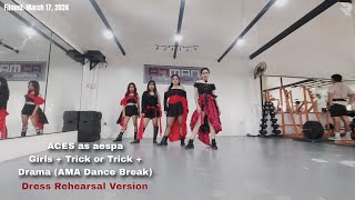 ACES as aespa - Girls + Trick or Trick + Drama (AMA Dance Break) Dress Rehearsal Version