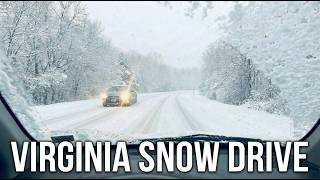 🇺🇸 Epic Virginia Blizzard Drive | Mesmerizing Winter Storm POV | Driving ASMR❄️ USA