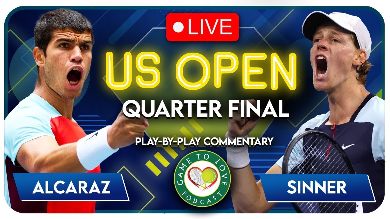 ALCARAZ vs SINNER US Open 2022 Quarter Final LIVE Tennis Play-By-Play Stream