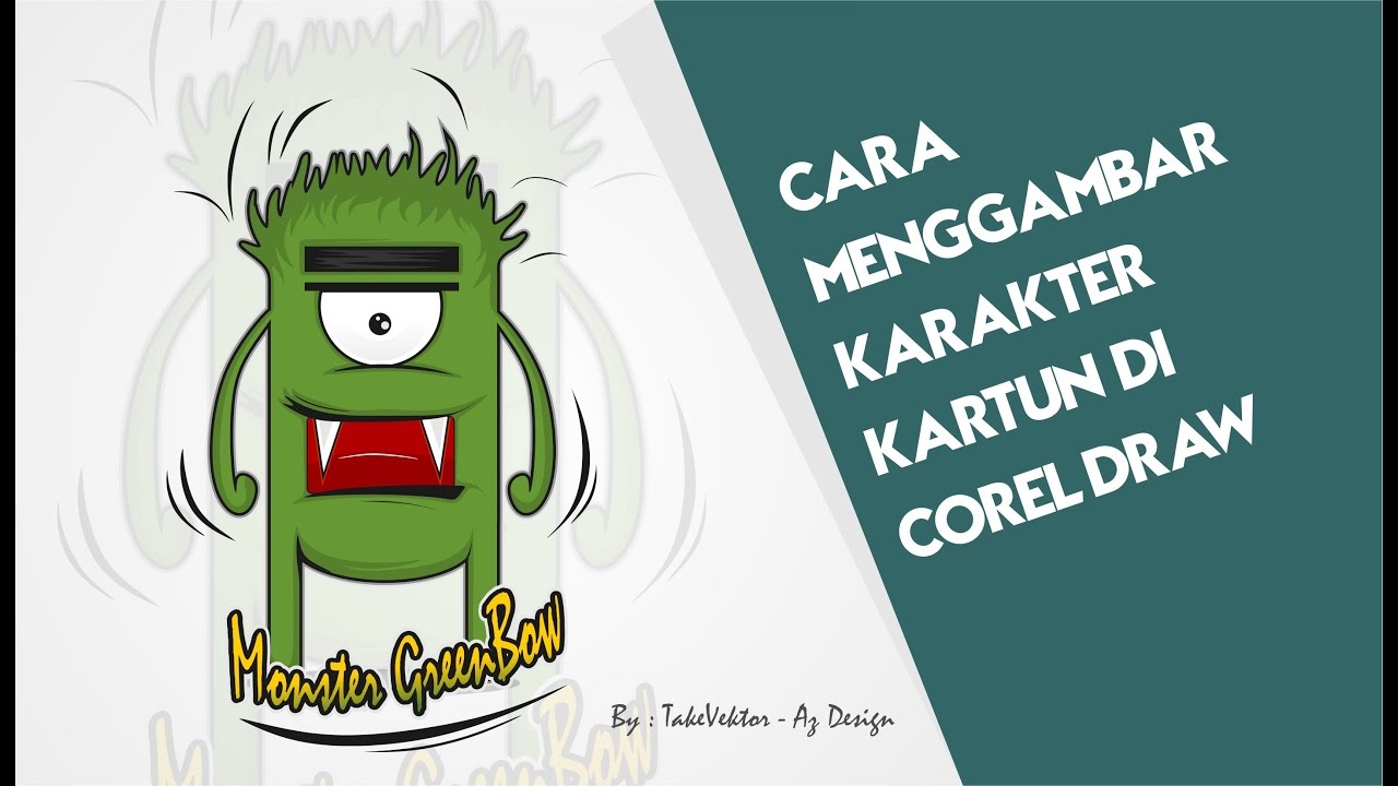 Cara Menggambar Karakter Kartun  di Corel Draw Menggambar  