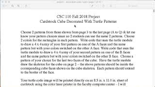 Csc110 cardstock cube decoration