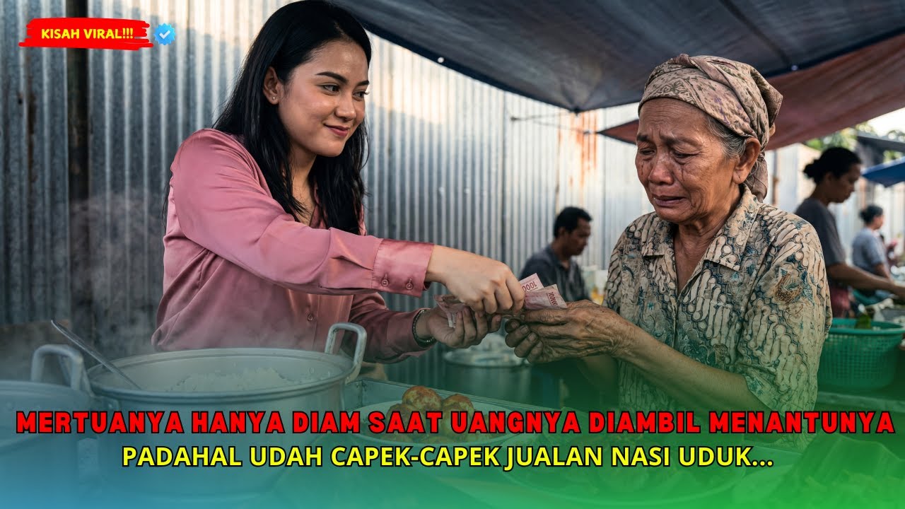 IBU PENJUAL NASI UDUK SELALU DIAM SAAT UANGNYA DIAMBIL MENANTUNYA, SAMPAI SUATU HARI SEMUA BERUBAH