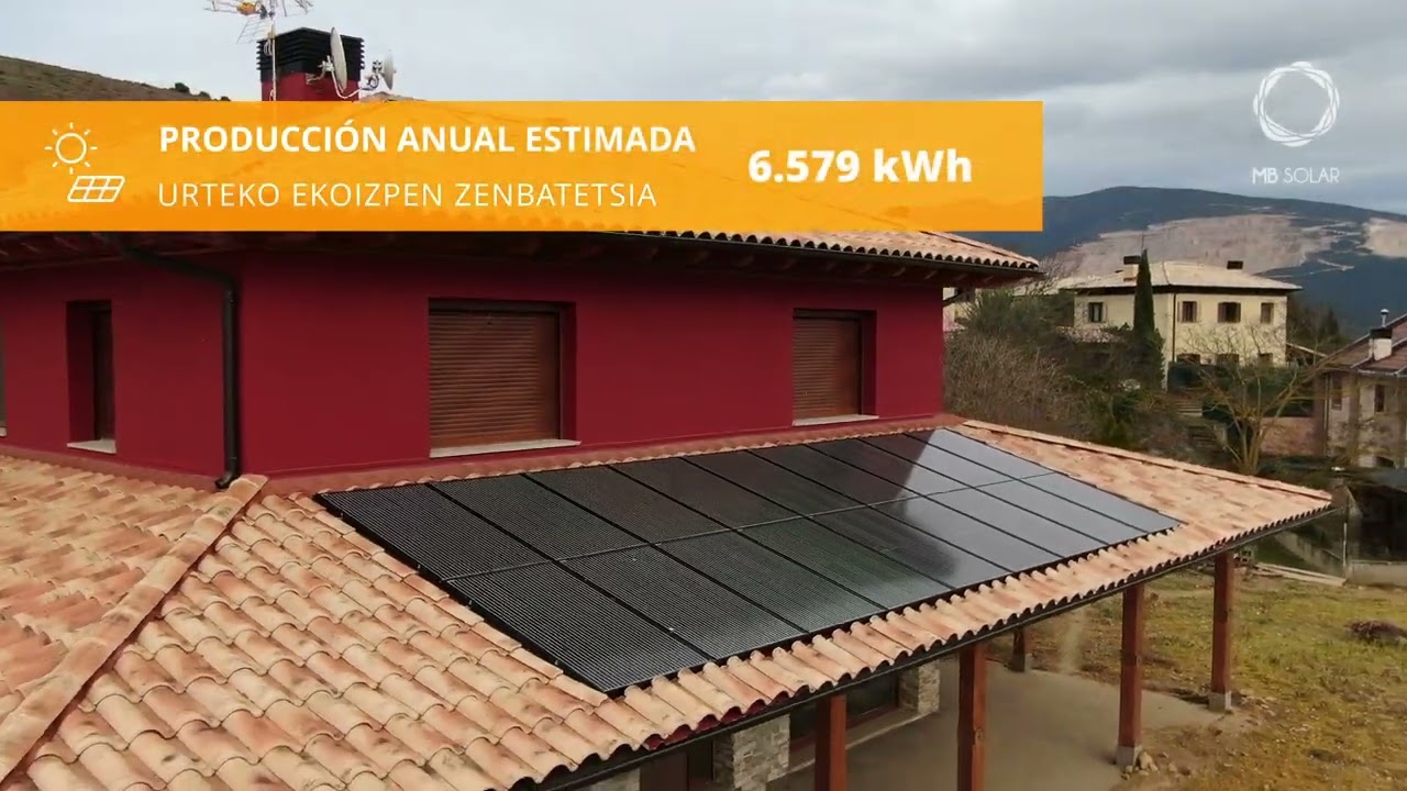 Autoconsumo en vivienda en Biurrun - Proyecto de instalación fotovoltaica MB Solar