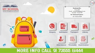 My School - School & College Management ERP Software Complete Demo Video.+91 73555-61444 @vinayerp screenshot 4