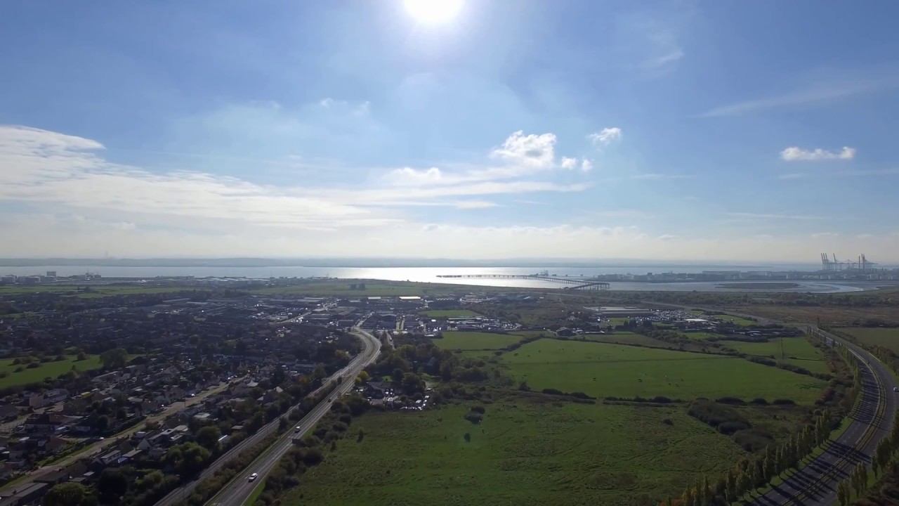 West Canvey Island Marsh Essex England filmed Dji Phantom 3 PRO 4K
