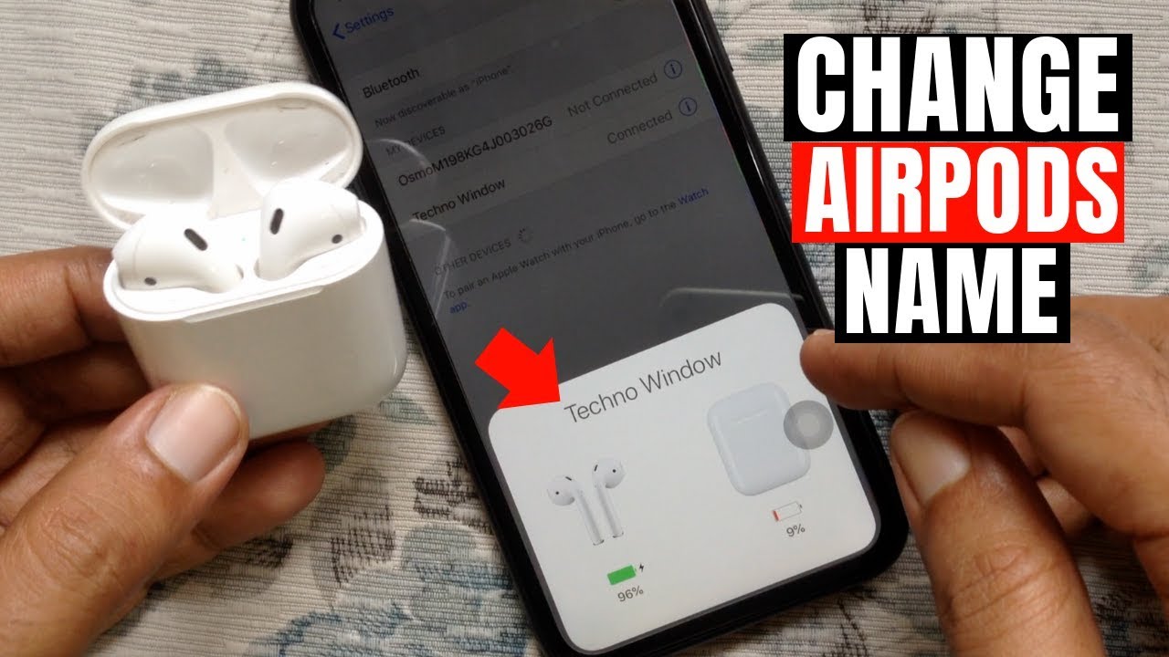 ekspertise design frihed How to Change AirPods Name from iPhone or iPad - YouTube