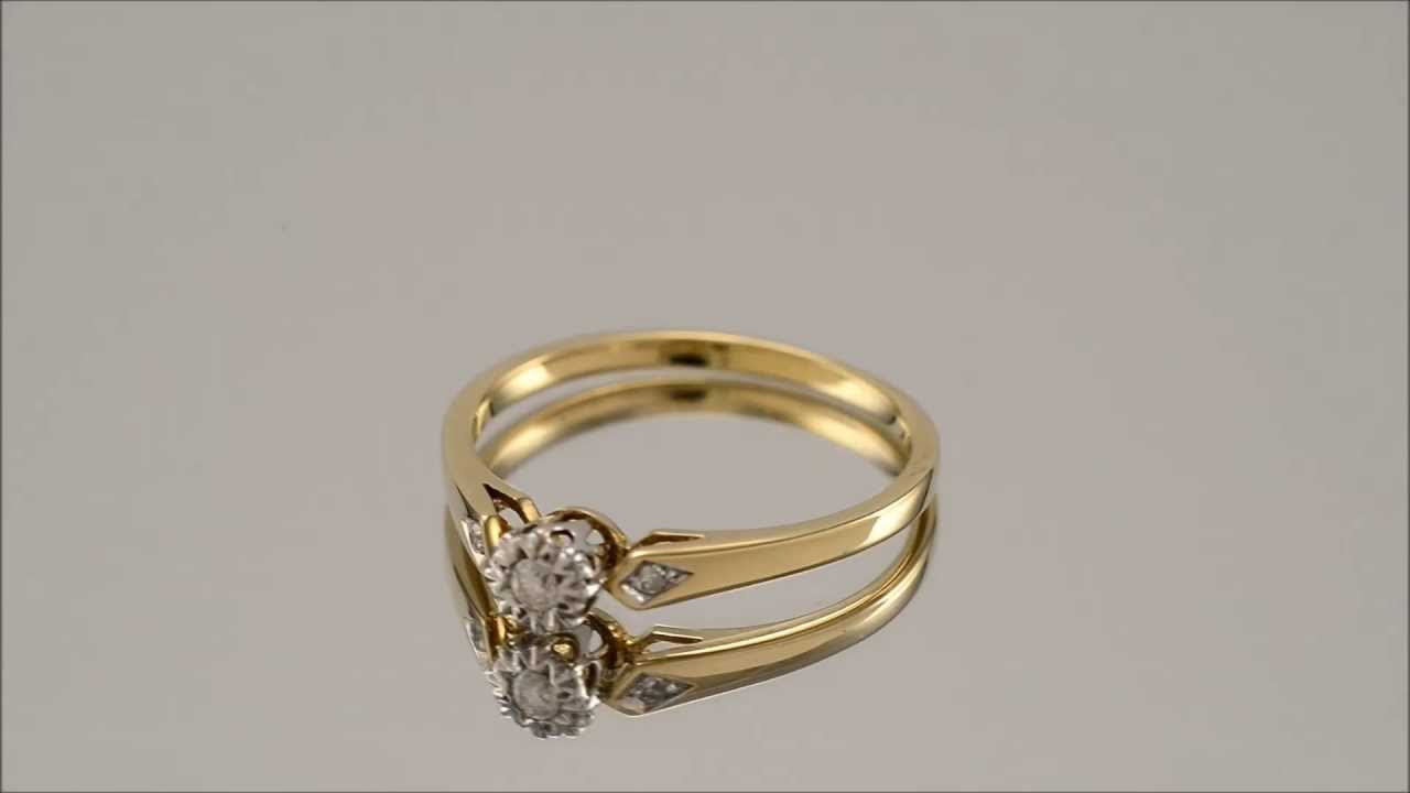 9ct Gold Diamond Ring   D5112