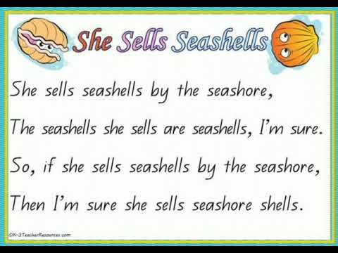 Tongue twister She Sells Seashells