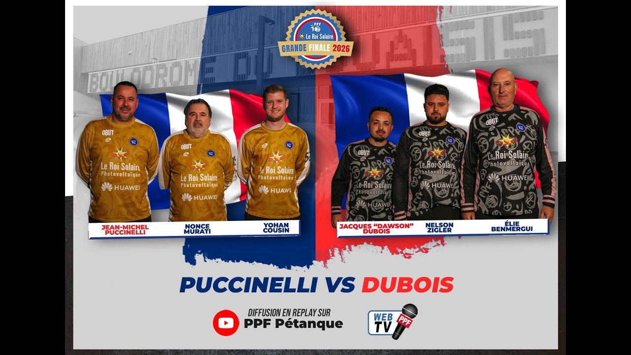 Miniature : GRANDE FINALE PPF 2026 - MESSIEURS - POULE 2 PARTIE 1 : PUCCINELLI vs DUBOIS