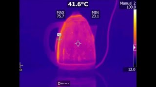 Boiling kettle through thermal imaging camera