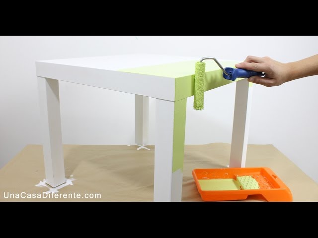 gastar monigote de nieve Erradicar Cómo pintar muebles de melamina - Mesa Lack Ikea - YouTube