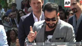 Backstreet Boys get emotional accepting star on Hollywood Walk of Fame