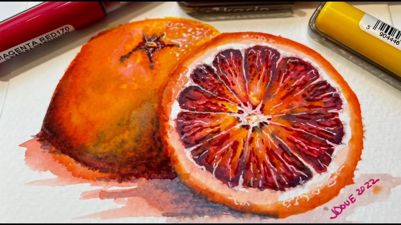 Blood Orange Speed Coloring Karin Brushmarker Pro YouTube Blood Orange Speed Coloring Karin Brushmarker Pro YouTube