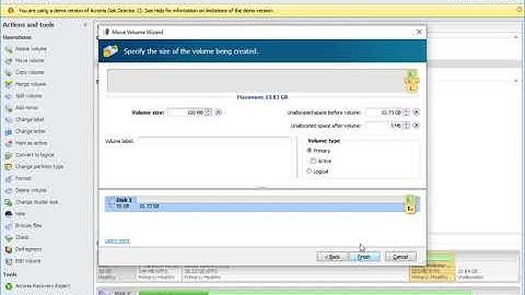 Acronis Disk Director - Move partition and extend the volume C: