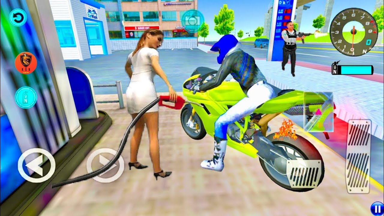 New Racing Super Motor Bike Refuel Gas Stations 3D Driving Class