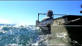 USMC M29C Weasel in the water with underwater video footage